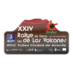 Placa adhesivo exterior Rallye Isla de los Volcanes 22 "pequeña"
