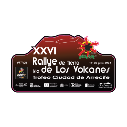 Placa adhesivo exterior XXVI Rallye Isla de los Volcanes " pequeña"