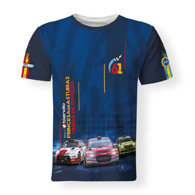 Camiseta 61º Rally Blendio Princesa de Asturias Azul Marino FULL PRINT