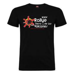 Camiseta XXIV Rallye de Tierra Isla de los Volcanes negro algodón