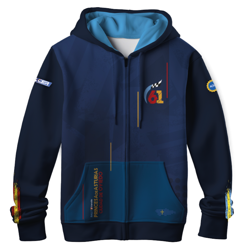 Sudadera 61º Rally Blendio Princesa de Asturias Azul Marino FULL PRINT