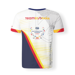 Camiseta Team España 2024 blanca/marino FULL PRINT