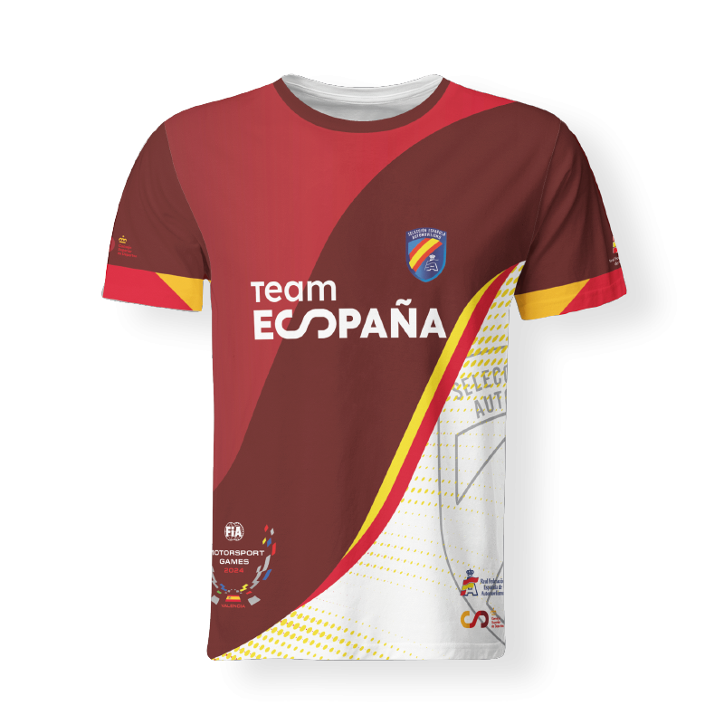 Camiseta Team España 2024 roja/blanca FULL PRINT