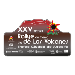 Placa adhesivo exterior XXV Rallye Isla de los Volcanes " pequeña"