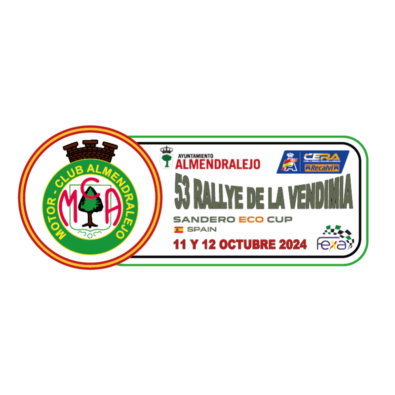 Placa adhesivo exterior 53º Rallye de la Vendimia 2024 " pequeña"