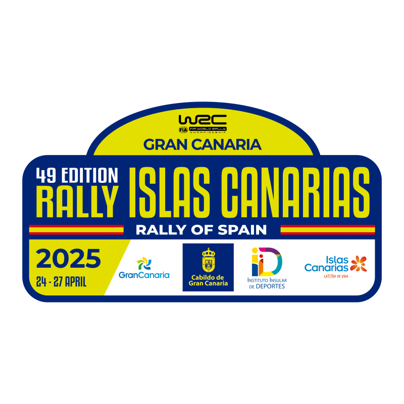 Placa ALUMINIO 49º RALLY ISLAS CANARIAS  CHAPA MATRICULA RIGIDA