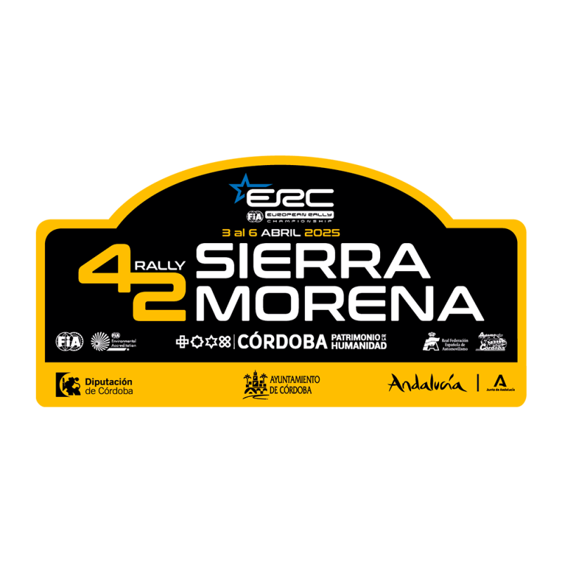 Placa aluminio 42º Rallye Sierra Morena  chapa matrícula rigida