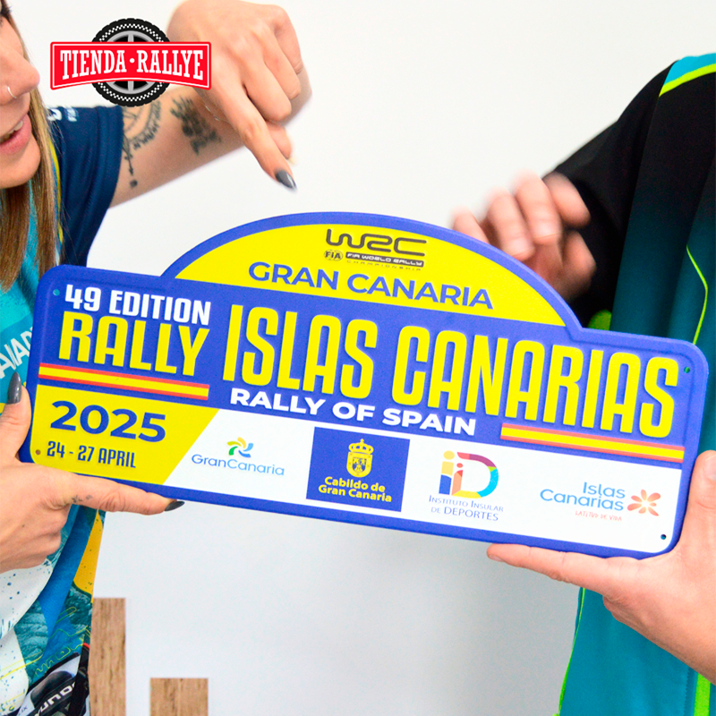 Placa ALUMINIO 49º RALLY ISLAS CANARIAS CHAPA MATRICULA RIGIDA