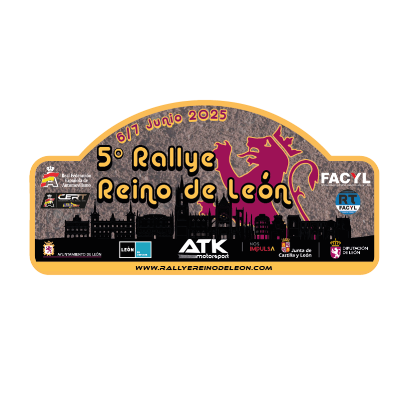 Placa adhesivo 5º Rallye Reino de Leon