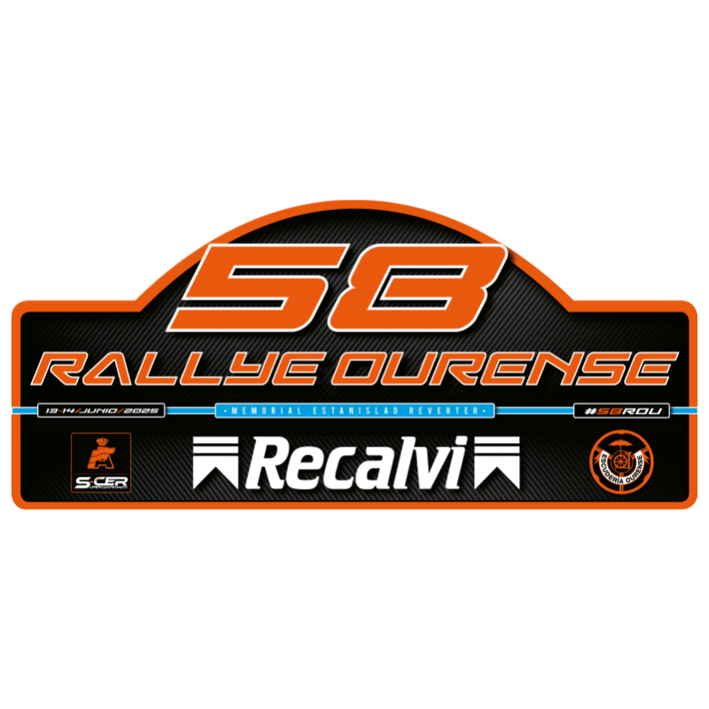 Placa adhesivo 58º Rallye Ourense