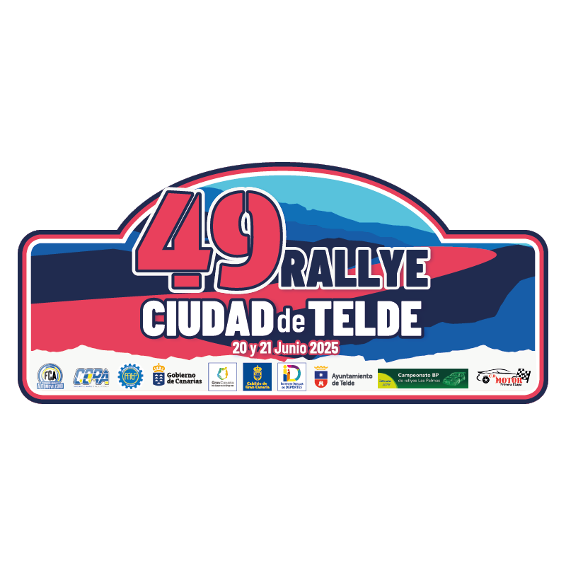 Placa aluminio 49º Rallye Ciudad de Telde chapa matrícula rigida