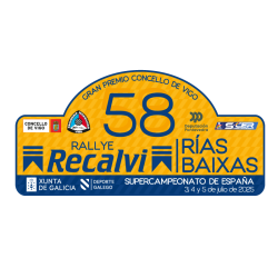 Placa aluminio 58º Rallye Rías Baixas  chapa matrícula rigida