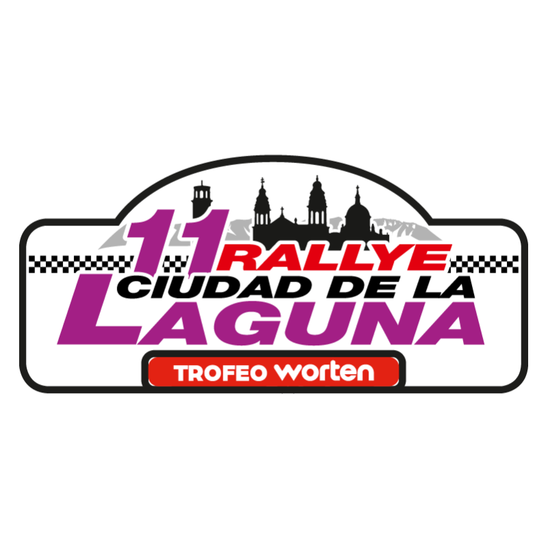 Placa aluminio 11º Rallye Ciudad de La Laguna chapa matrícula rigida