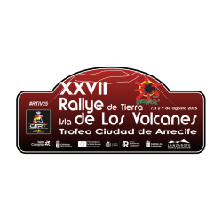 Placa aluminio XXVII Rallye de Tierra Isla de los Volcanes chapa matrícula rigida