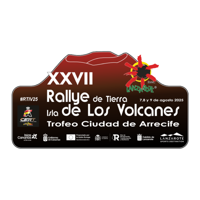 Placa adhesivo XXVII Rallye de Tierra Isla de los Volcanes