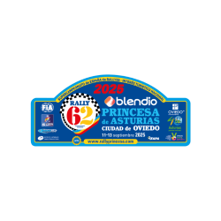 Placa adhesivo 62º Rally Blendio Princesa de Asturias Ciudad de Oviedo