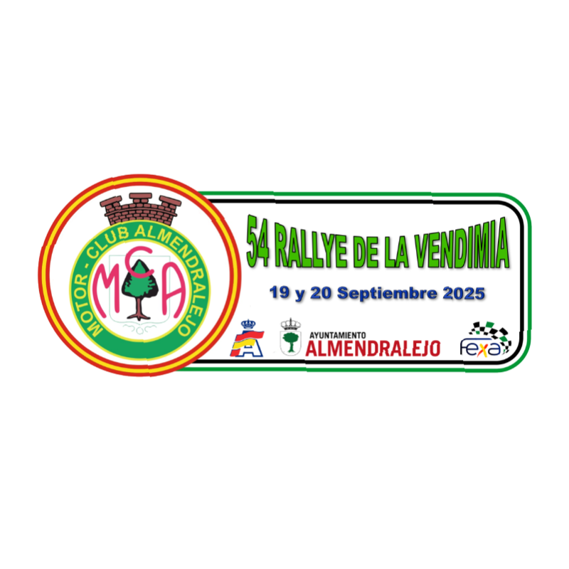 Placa adhesivo exterior 54º Rallye de la Vendimia 2025 " pequeña"