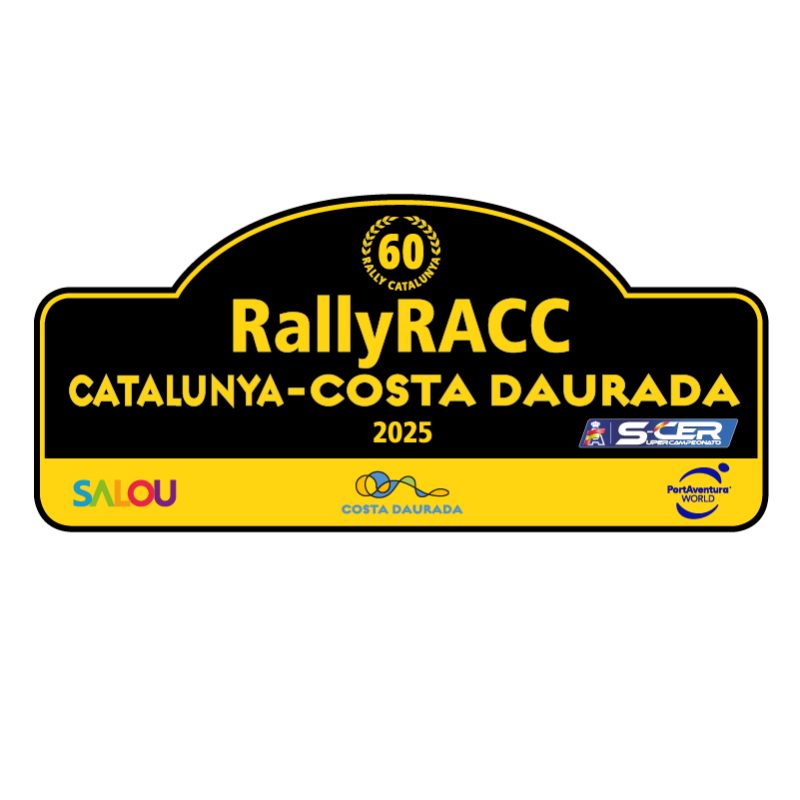 Placa aluminio 60º RallyRACC Catalunya Costa Daurada  chapa matrícula rigida