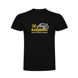 Camiseta 60º RallyRACC Catalunya Costa Daurada negro algodón