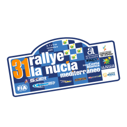 Placa aluminio 31º Rallye la Nucia chapa matrícula rigida