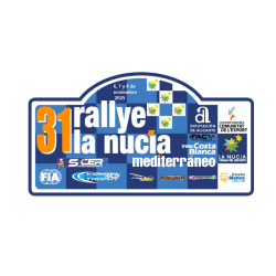 Placa adhesivo exterior 31º Rallye la Nucia  "pequeña"