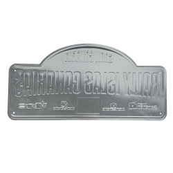 Placa ALUMINIO 50º RALLY ISLAS CANARIAS  CHAPA MATRICULA RIGIDA