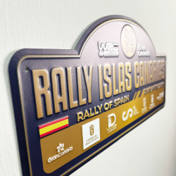 Placa ALUMINIO 50º RALLY ISLAS CANARIAS  CHAPA MATRICULA RIGIDA