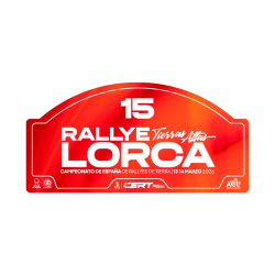 Placa aluminio 15º Rallye Tierras Altas de Lorca  chapa matrícula rigida