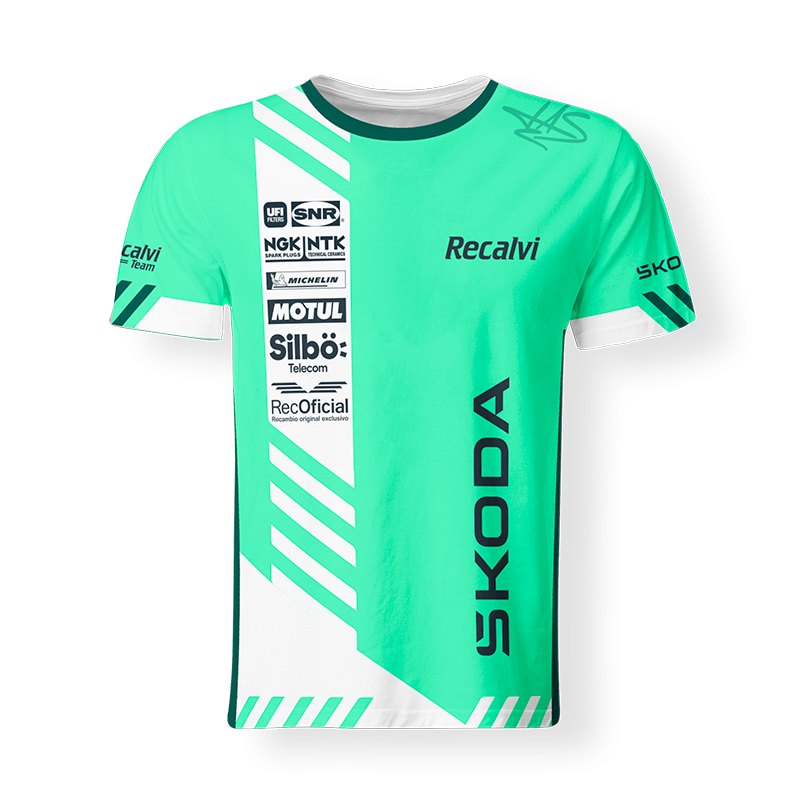 Camiseta Recalvi Team Skoda Cohete Suarez 2026 FULL PRINT