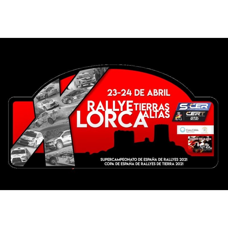 Placa adhesivo X Rallye Tierras Altas de Lorca "pequeña"