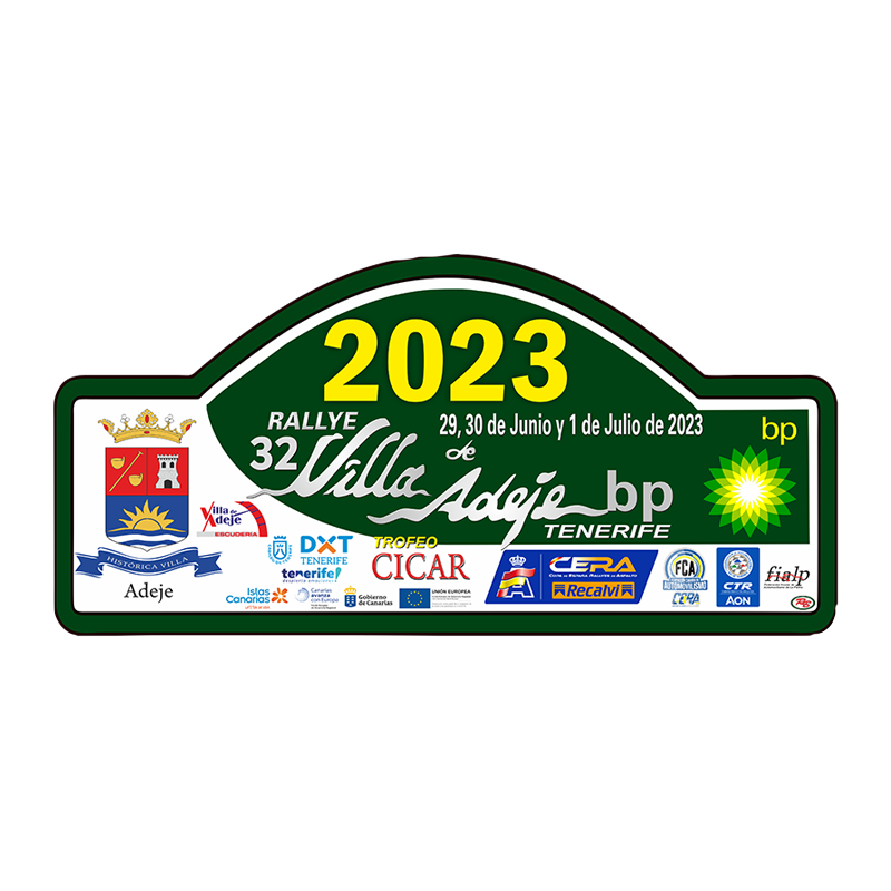 Placa 32º Rallye Villa de Adeje RIGIDA