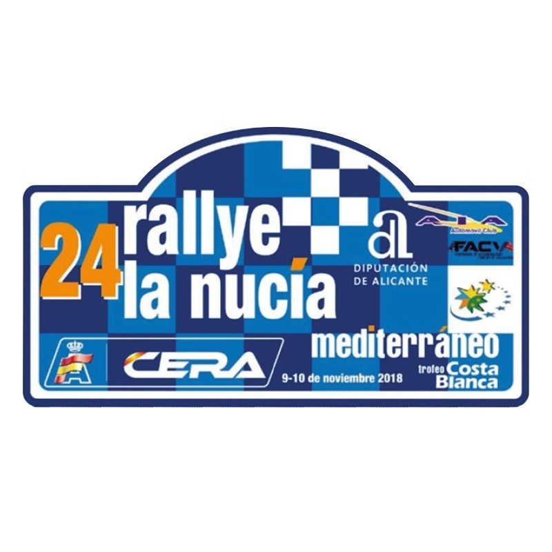 Placa Rallye la Nucia  2018 pequeña