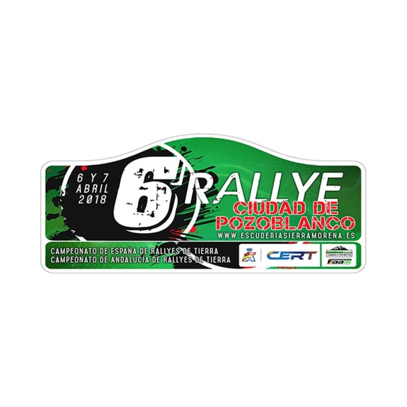 Placa Rallye Pozoblanco 2018 pequeña