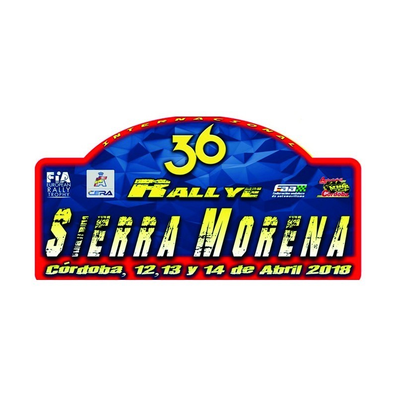 Placa Rallye Sierra Morena 2018 pequeña