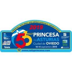 Placa Rallye Princesa de Asturias 2019 pequeña