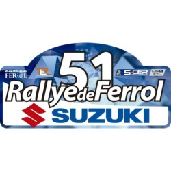 Placa Rallye de Ferrol-Suzuki 2020- vinilo pequeño