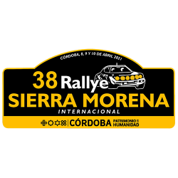 Placa adhesivo 38º Rallye Sierra Morena 2021 "pequeña"