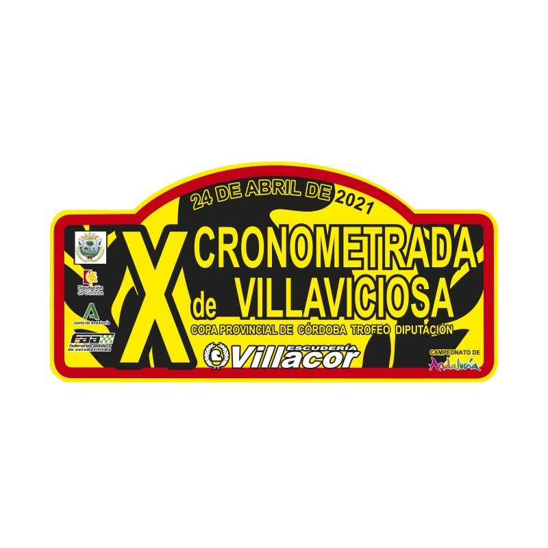 Placa adhesivo X Cronometrada de Villaviciosa