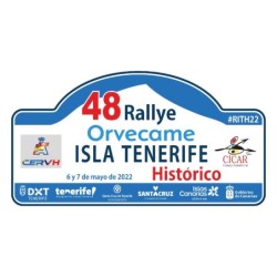 Placa Rallye Overcame Isla de Tenerife Historicos 2022 RIGIDA