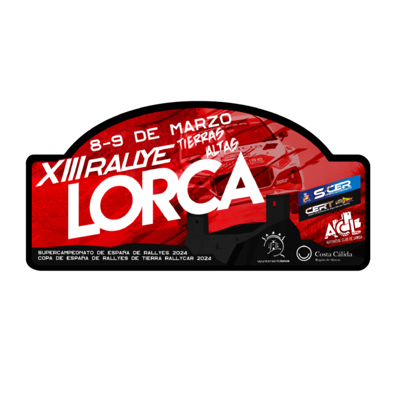Placa XIII Rallye Tierras Altas de Lorca